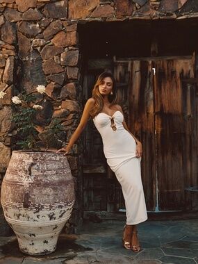 maxi white dress near me Peninsula Dress